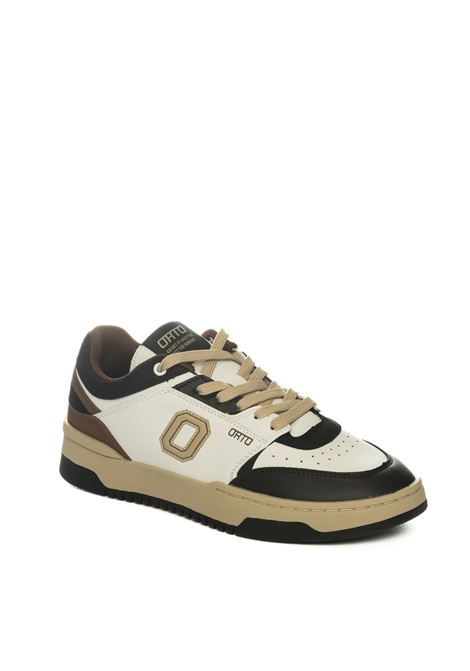 Sneaker eclipse bianco/marrone ORTO | ECLIPSE UPELLE-MARR/BLK/WHI